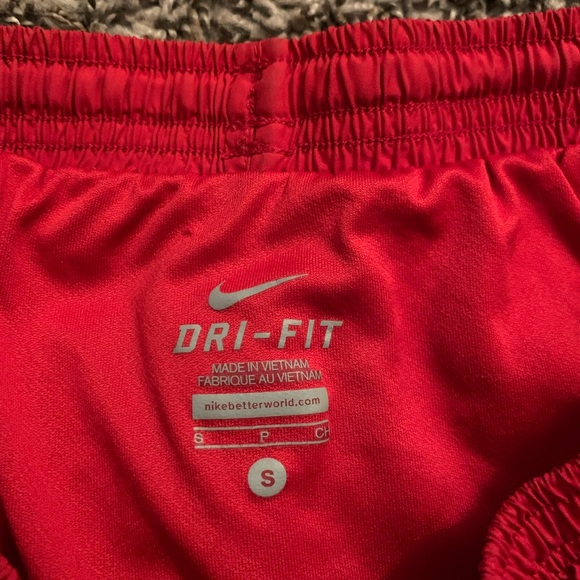 Red Nike Dri-Fit Athletic Shorts, Size Small - Picture 2 of 4